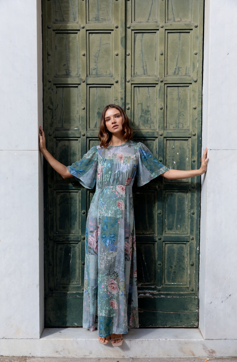 kachel maxi dress KACHEL Florence Maxi Dress Thistle – Paperdoll