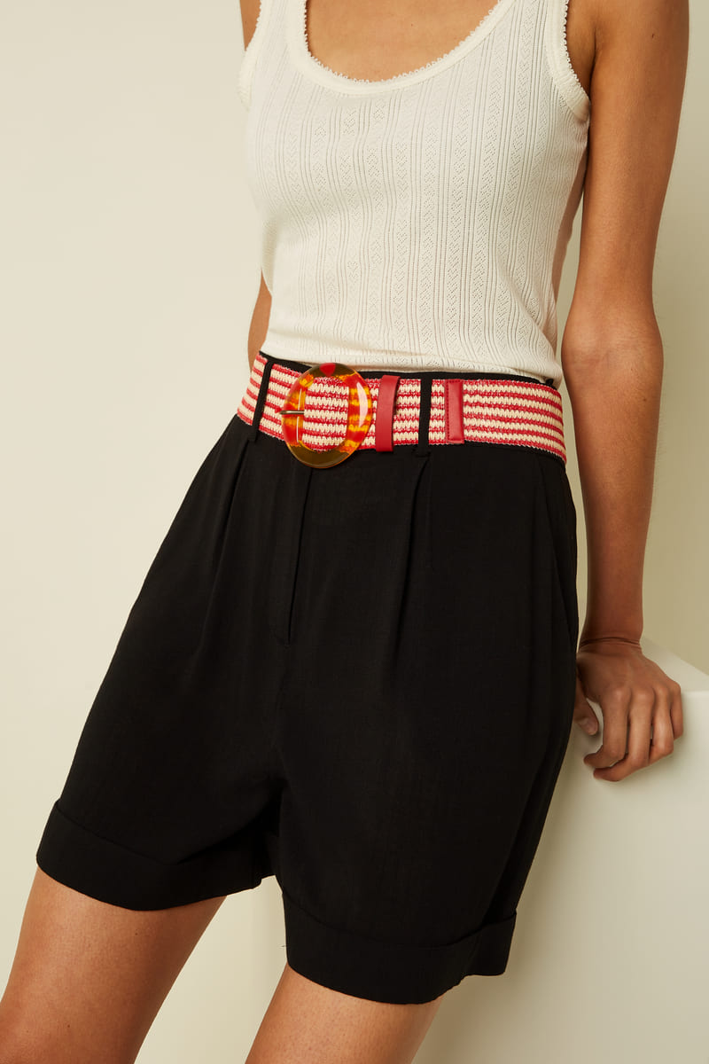 KING LOUIE Striped Belt Chili Red