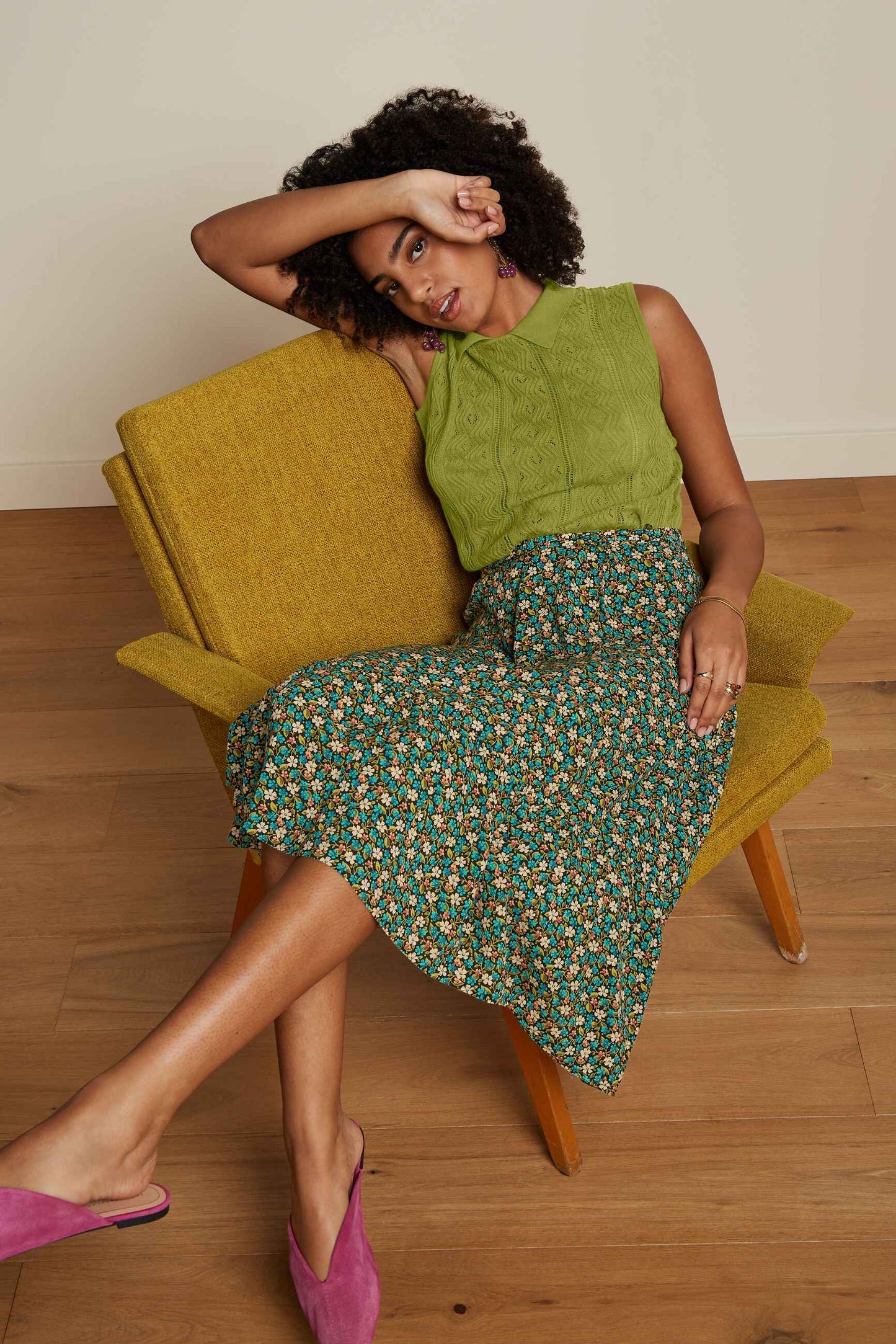 KING LOUIE Esme Caliente Skirt Green