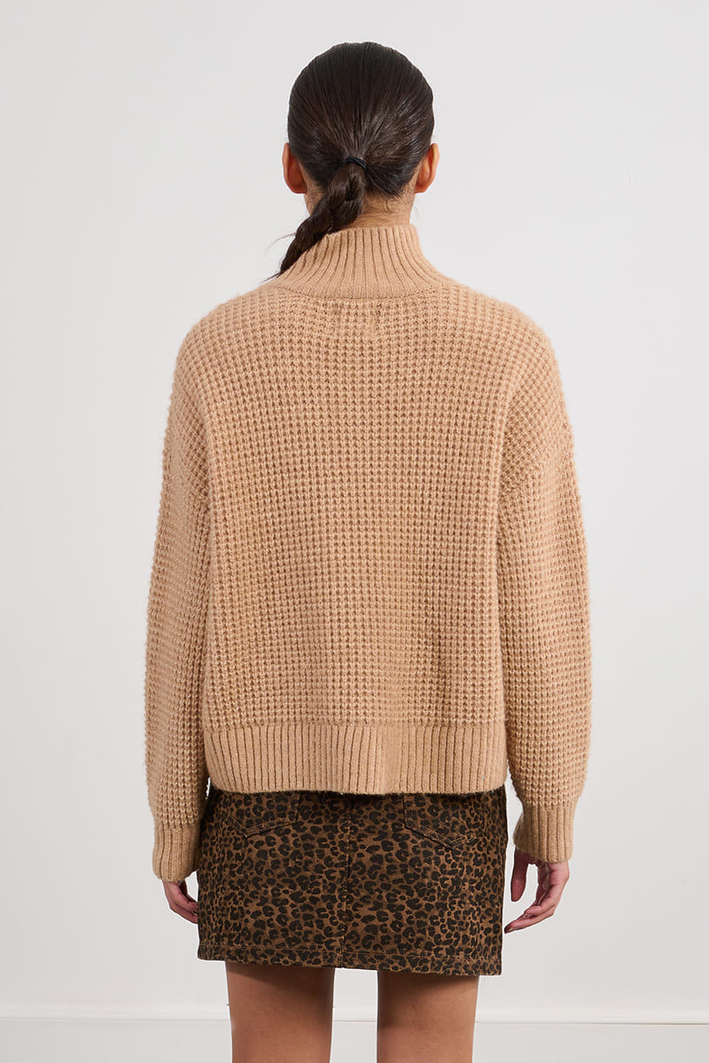LILI SIDONIO Trina MockN Jumper Beige