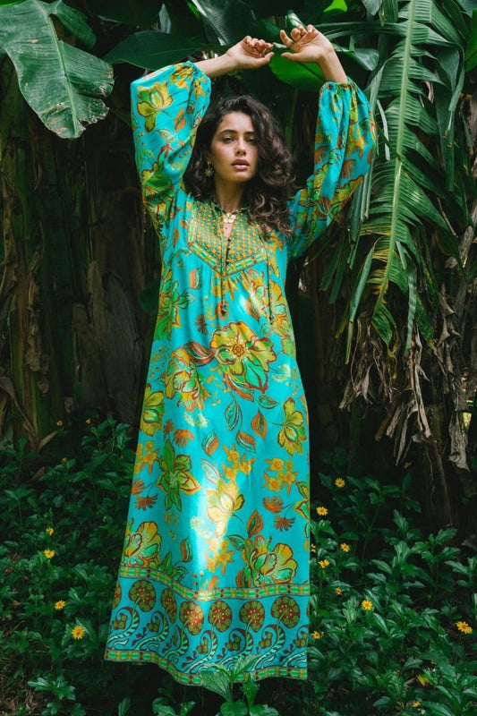 NLB Orion Maxi Dress Peacock