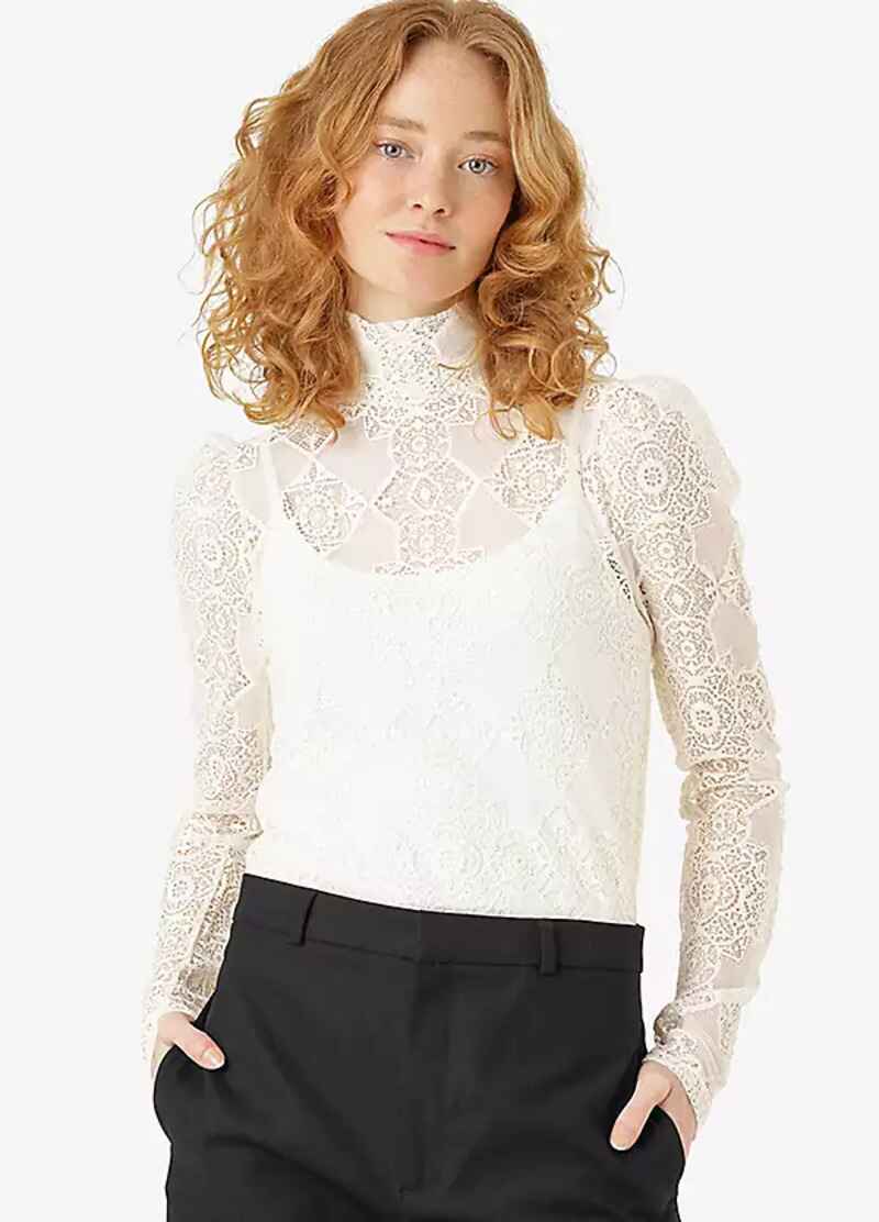 NOA NOA Dalia Lace Blouse Cloud