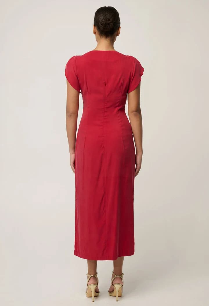 ONCE WAS Geneva Twist Dress DahliaR