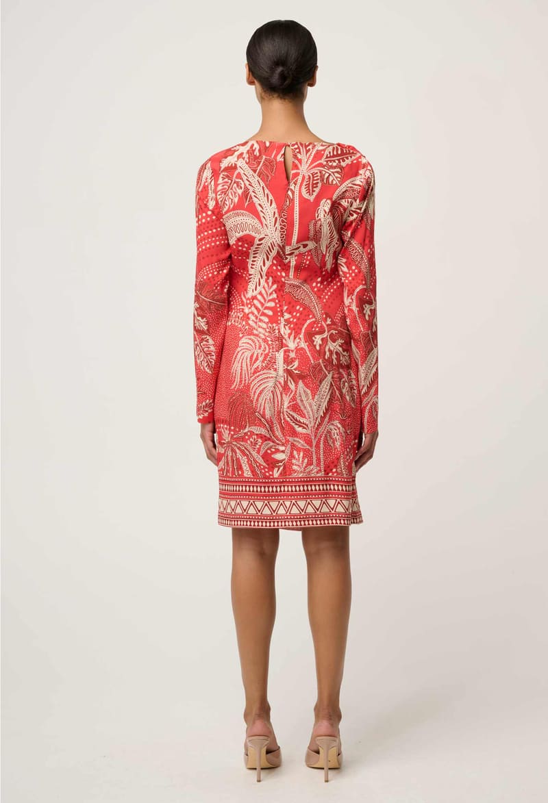 ONCE WAS Helsa Dress CrimsonP