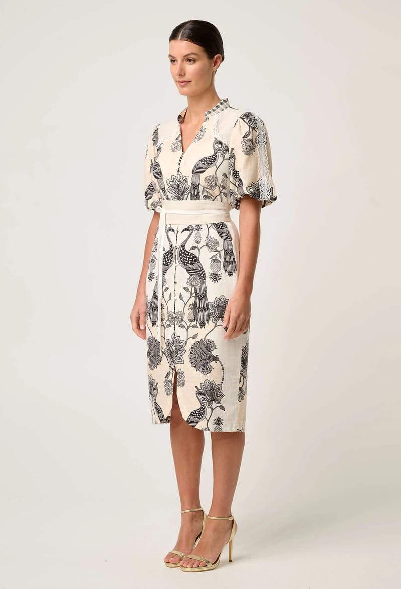 ONCE WAS Gaia Dress ImpStone