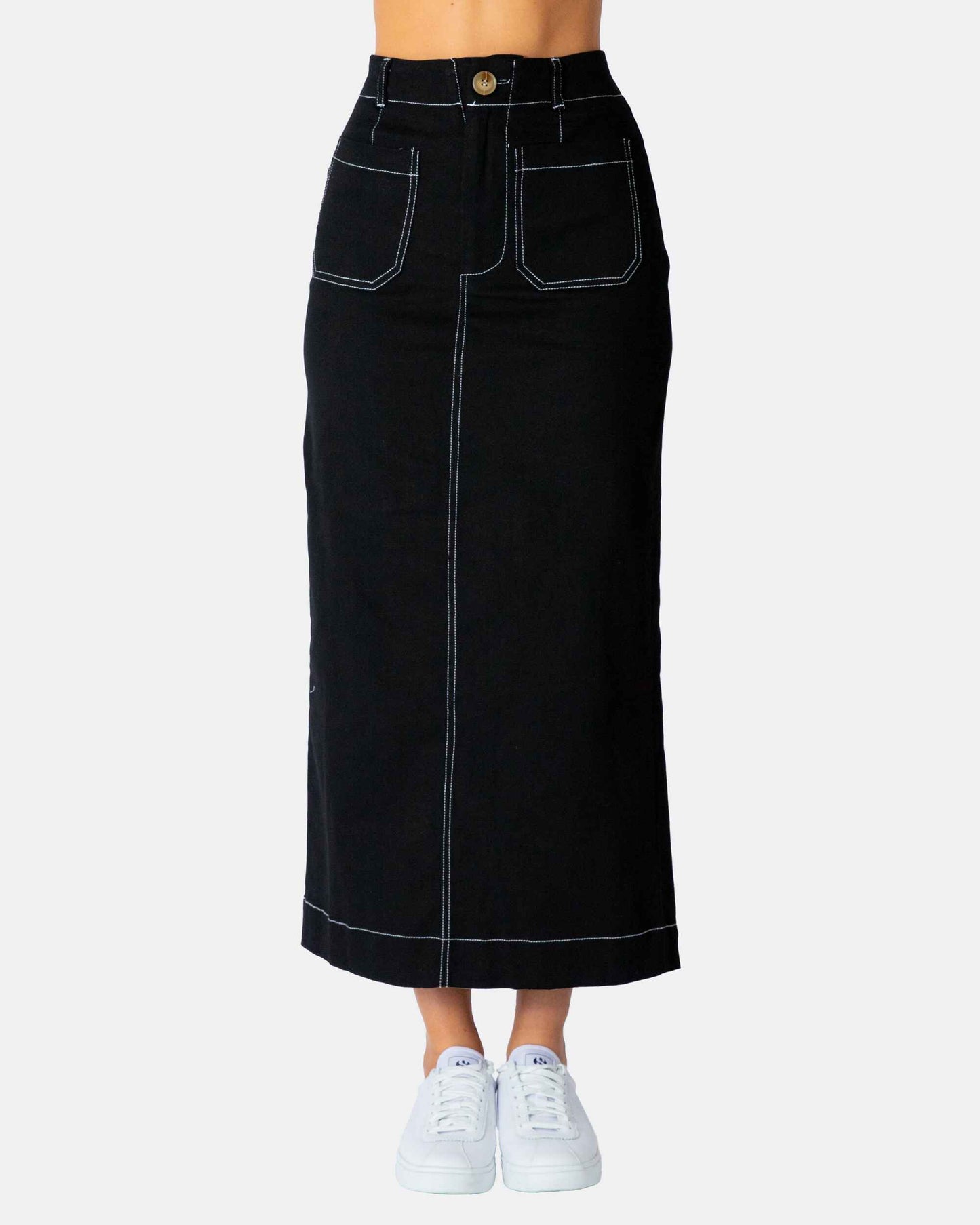 PAPER HEART Stitch Skirt Black