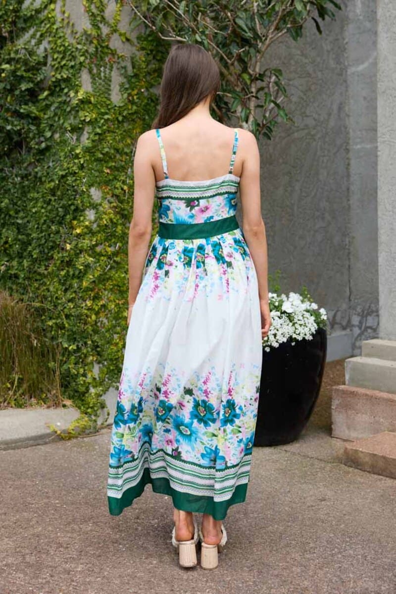 AUGUSTINE Sydney Maxi Floral Dress GreenW