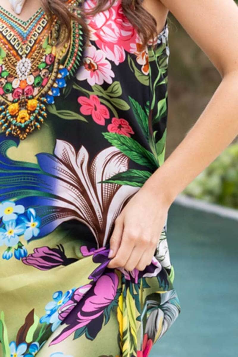 AUGUSTINE Maya Floral Dress Green