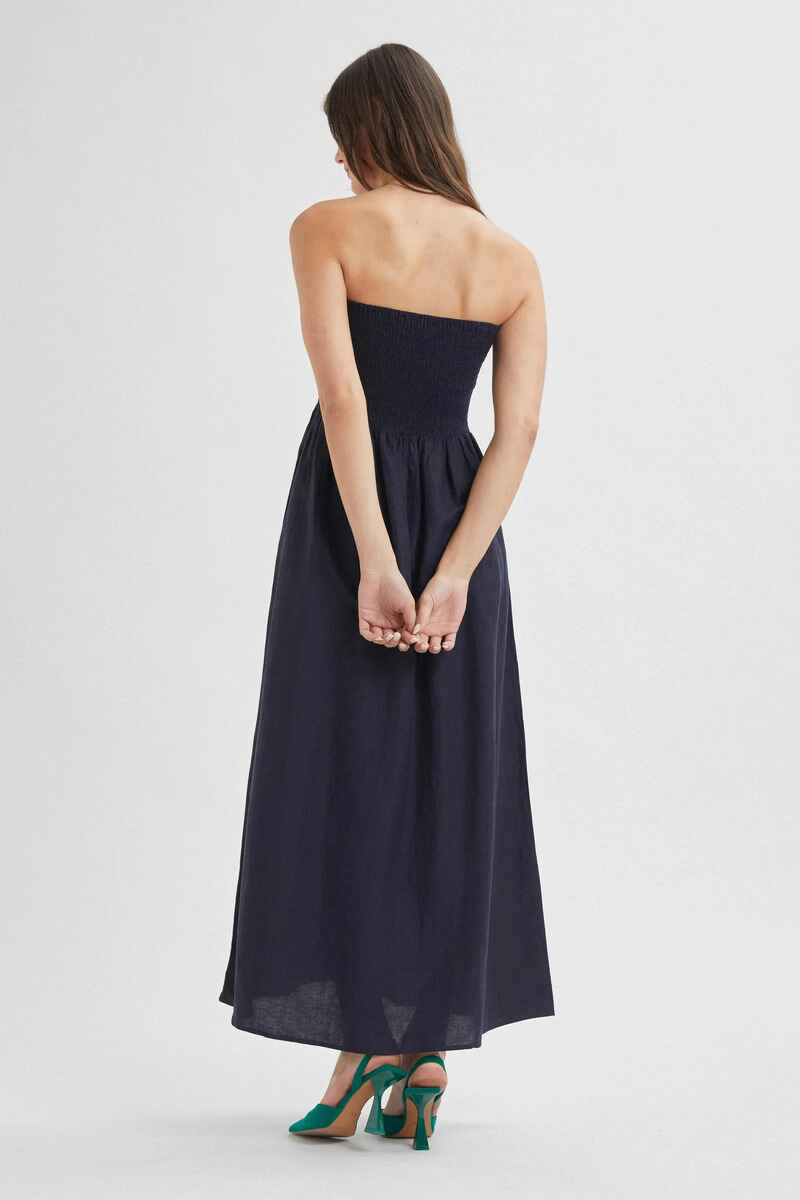 ROLLA'S Bella Linen Dress Navy