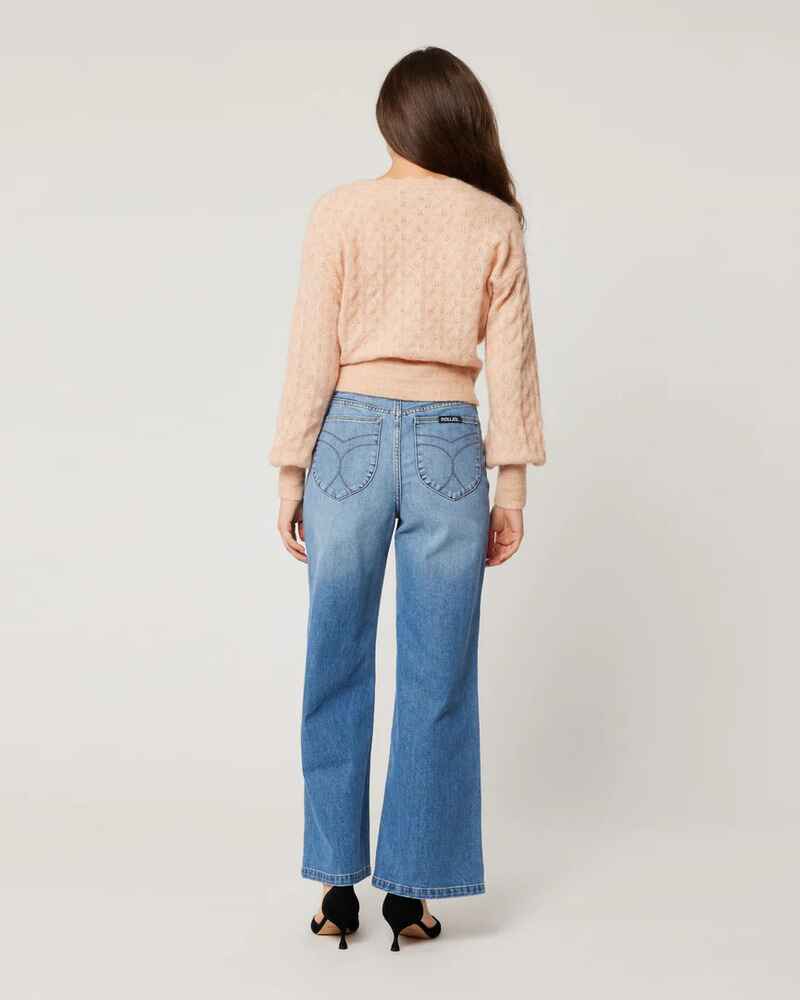 ROLLA'S Sabine Lace Knit Top Pink