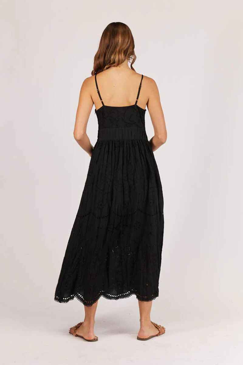 RUBYYAYA Rose Maxi Black