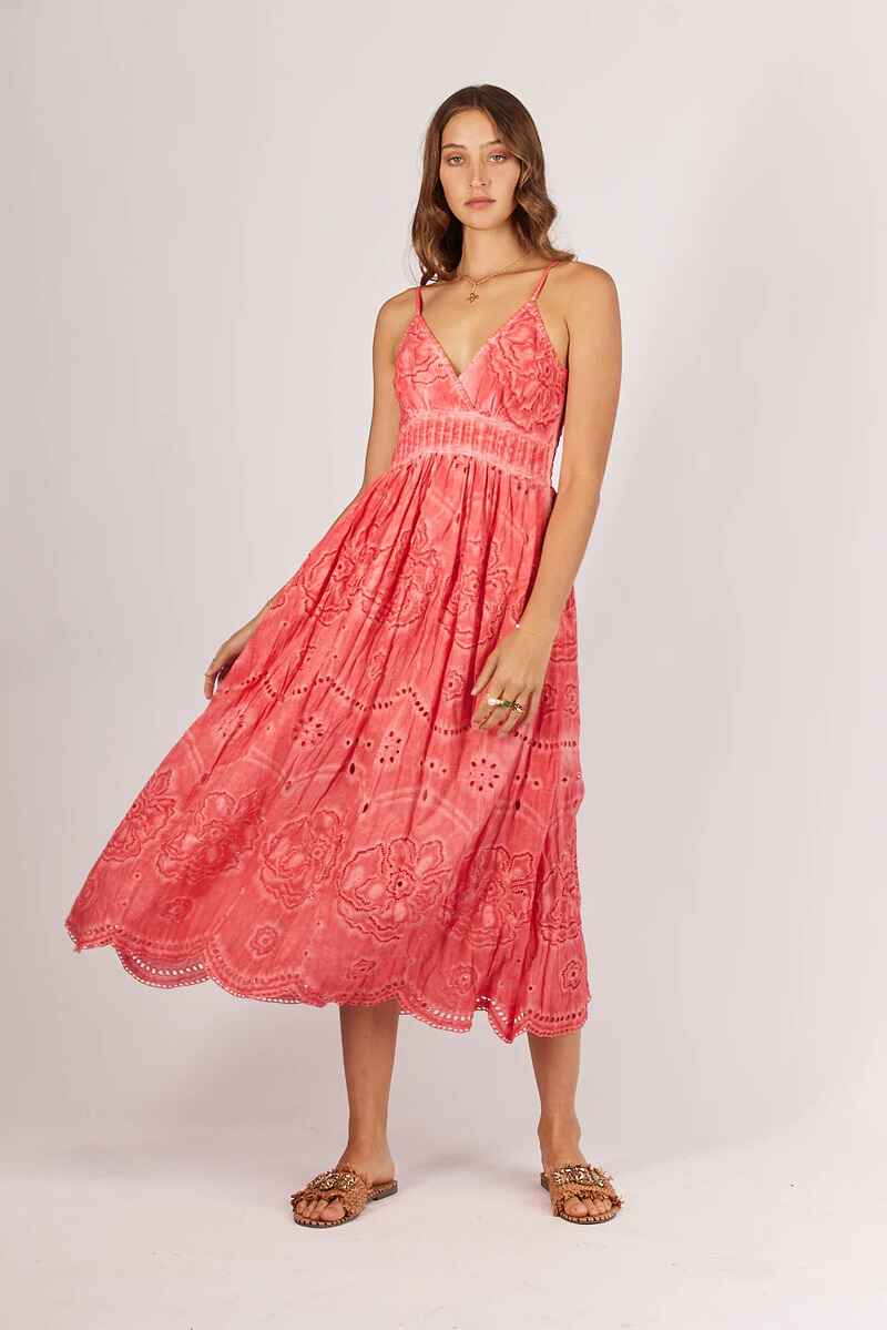 RUBYYAYA Rose Maxi Coral