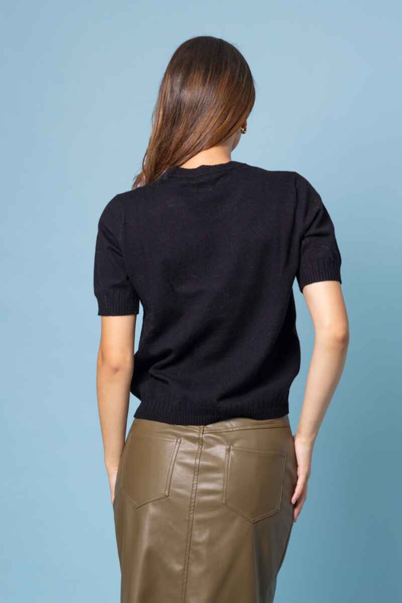 AMAYA Samantha Knit Top Black
