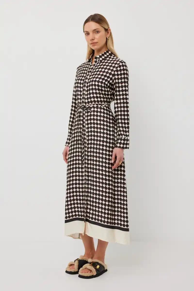 TUESDAY Nicola Sway Dress BlkBrWh