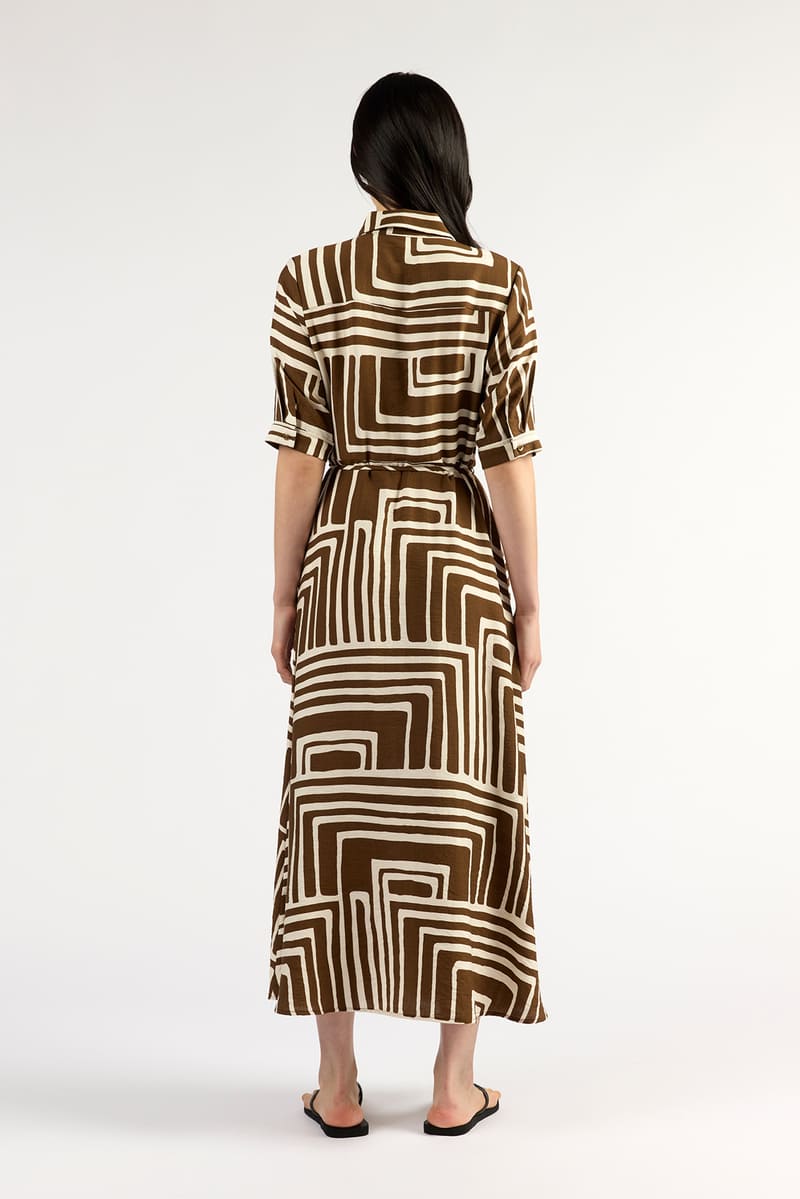 TUESDAY Nicola SS Dress ChocGeo