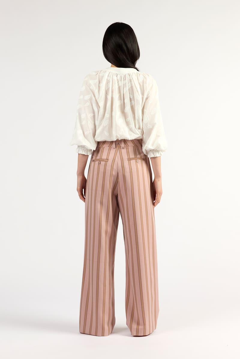 TUES Boyfriend Pants Rosewood Stripe