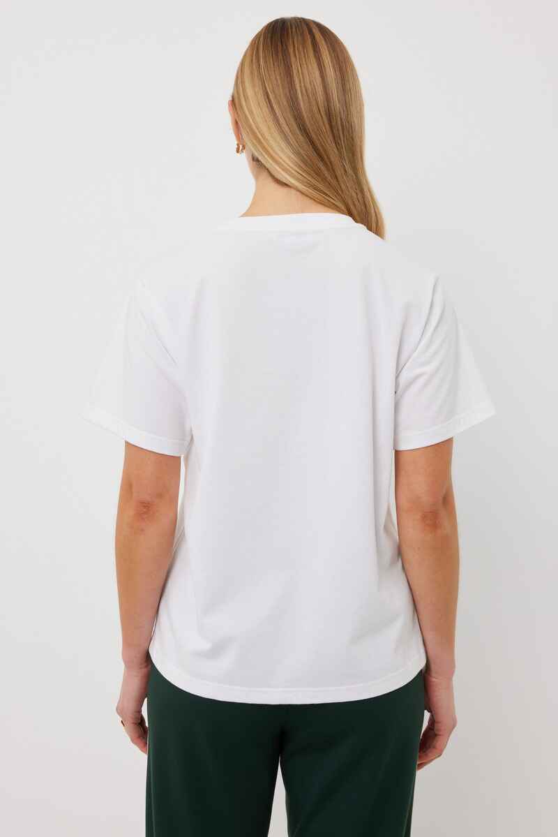 TUESDAY TUE Band Tee White