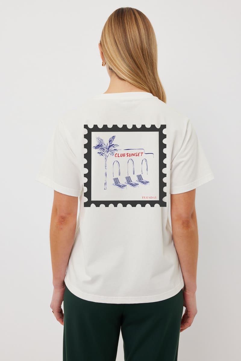 TUESDAY Band Tee IvorySunset