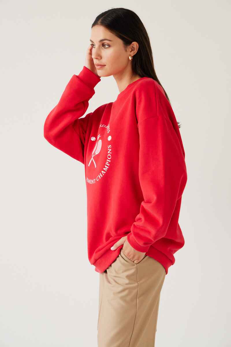 TUESDAY Sporty Sweatshirt CherryR