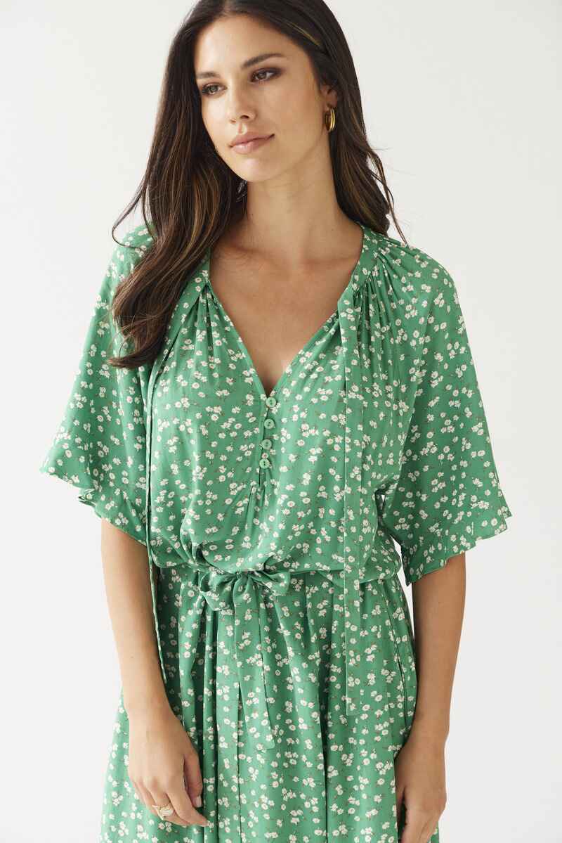 TUESDAY Fleur Dress Green