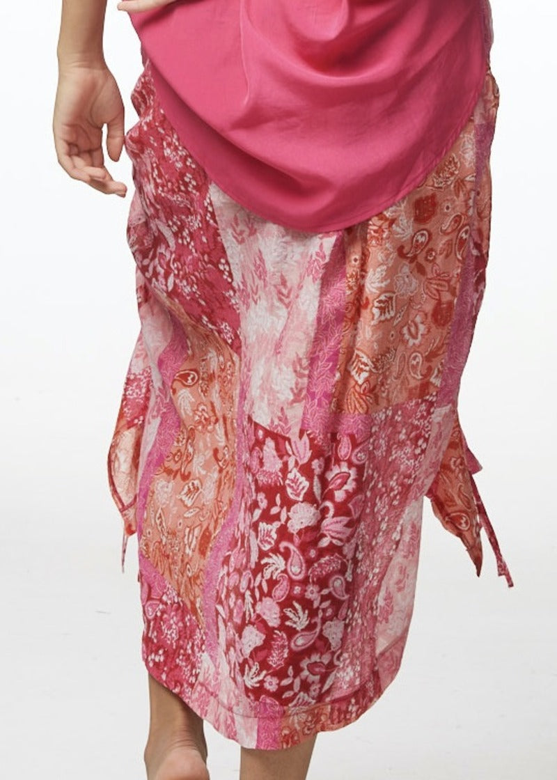 ZAK & PLO Ruched Skirt Paisley Pink