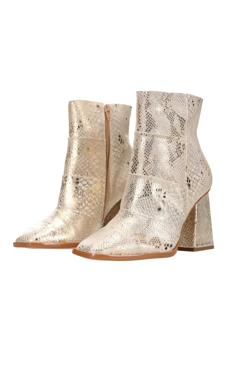 HEY MON Rocco Snake Boot White