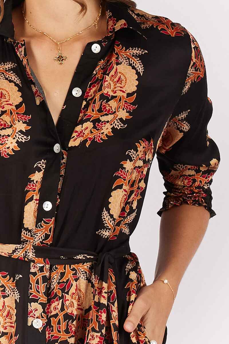RUBYYAYA Paisley Maxi Black