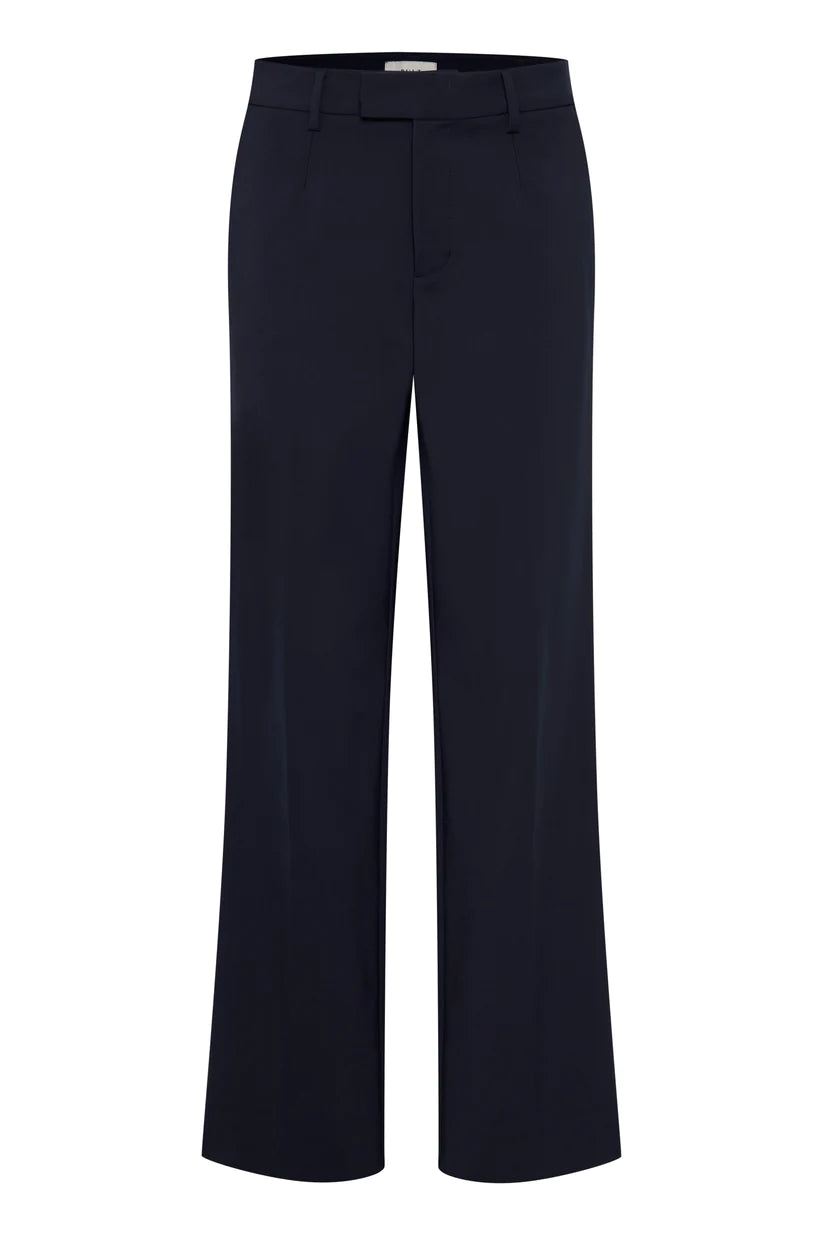 PULZ Bindy Wide Leg Pants Dark Sapphire