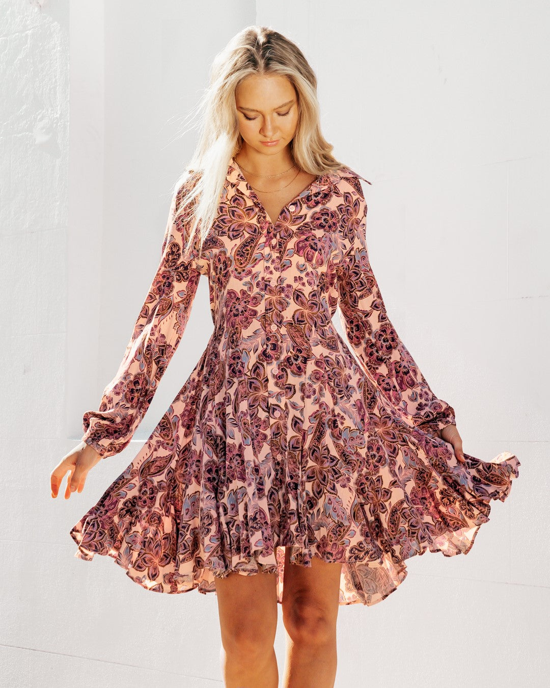 WHITE CLOSET Elinor Frill Dress