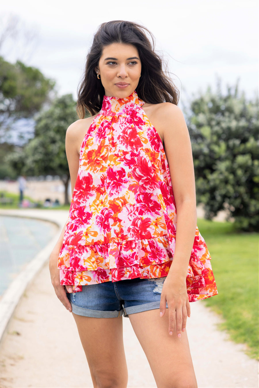 CHARLO Ruby Top