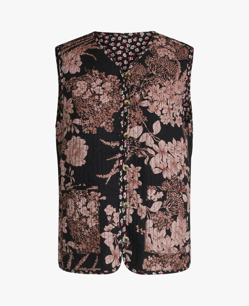 NOA NOA Floral Vest Black