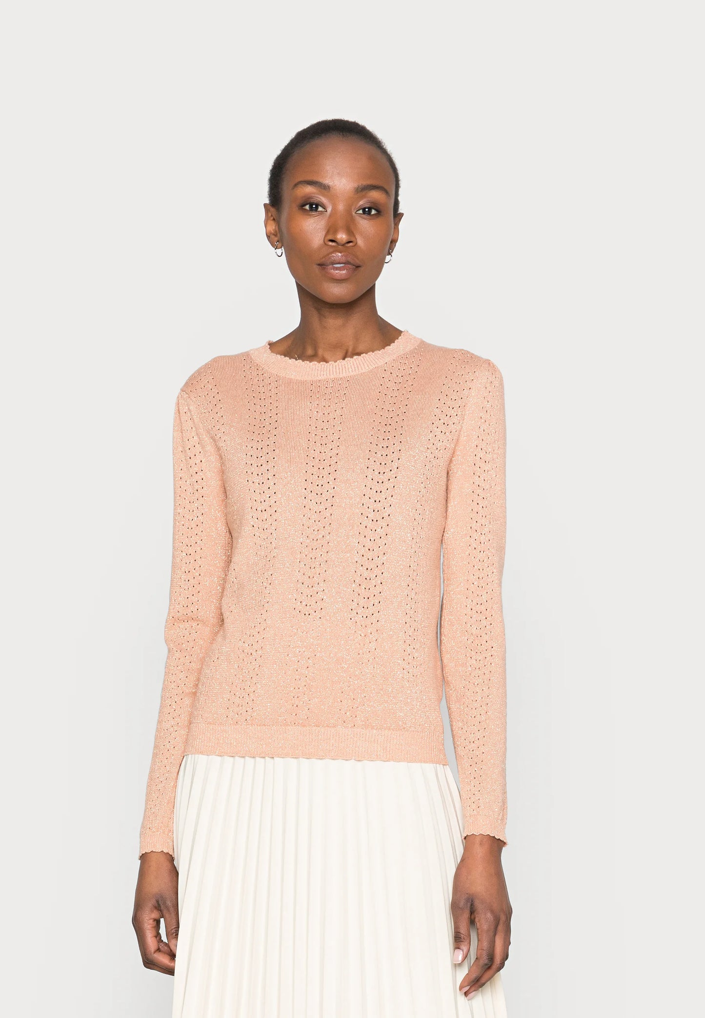 NOA NOA Lurex L/Sl Knit Apricot