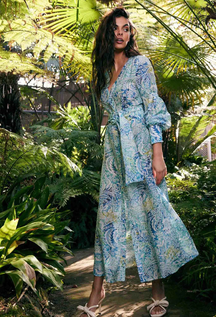 ONCE WAS Elysian Dress Azure