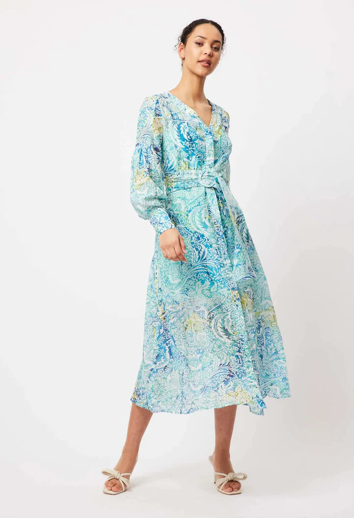 ONCE WAS Elysian Dress Azure