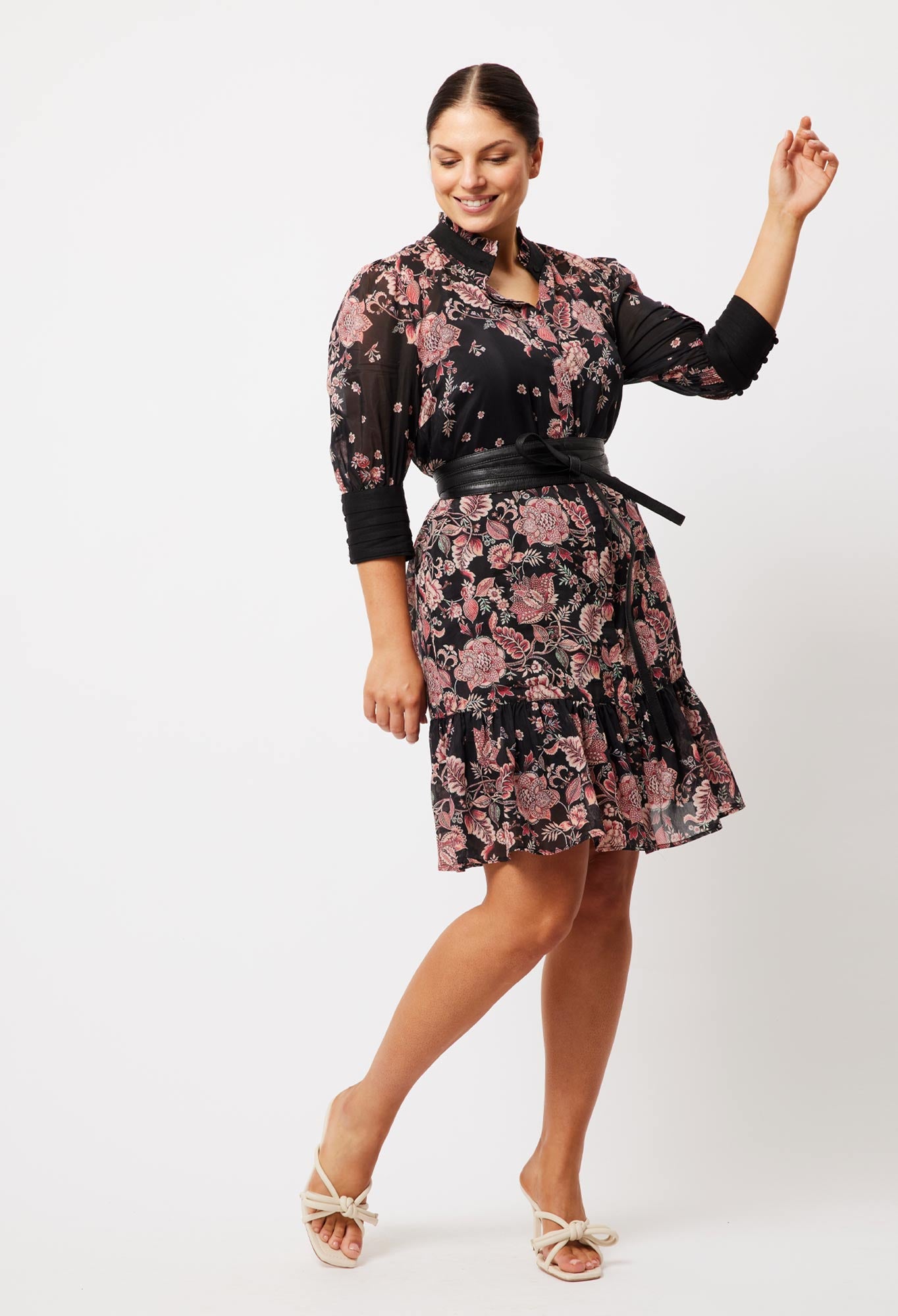 ONCE WAS D'Azur Cascade Dress