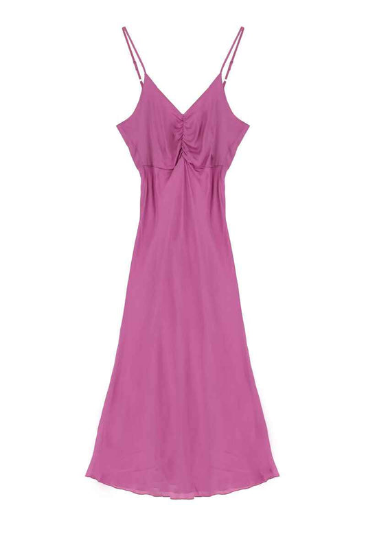 DIXIE Slip Dress Fuschia