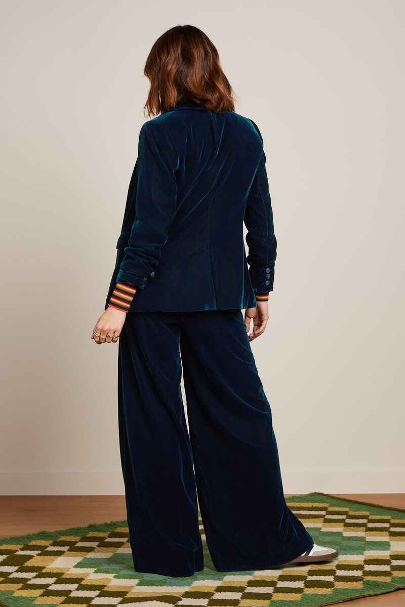 KING LOUIE Brooke Gamine Vel Blazer PBLue