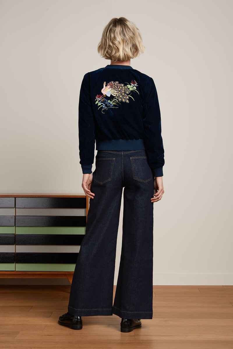 KING LOUIE Bessie Gamine Vel Jacket PBlue