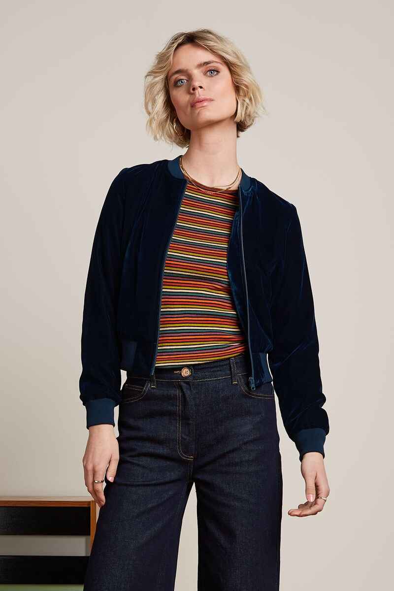 KING LOUIE Bessie Gamine Vel Jacket PBlue