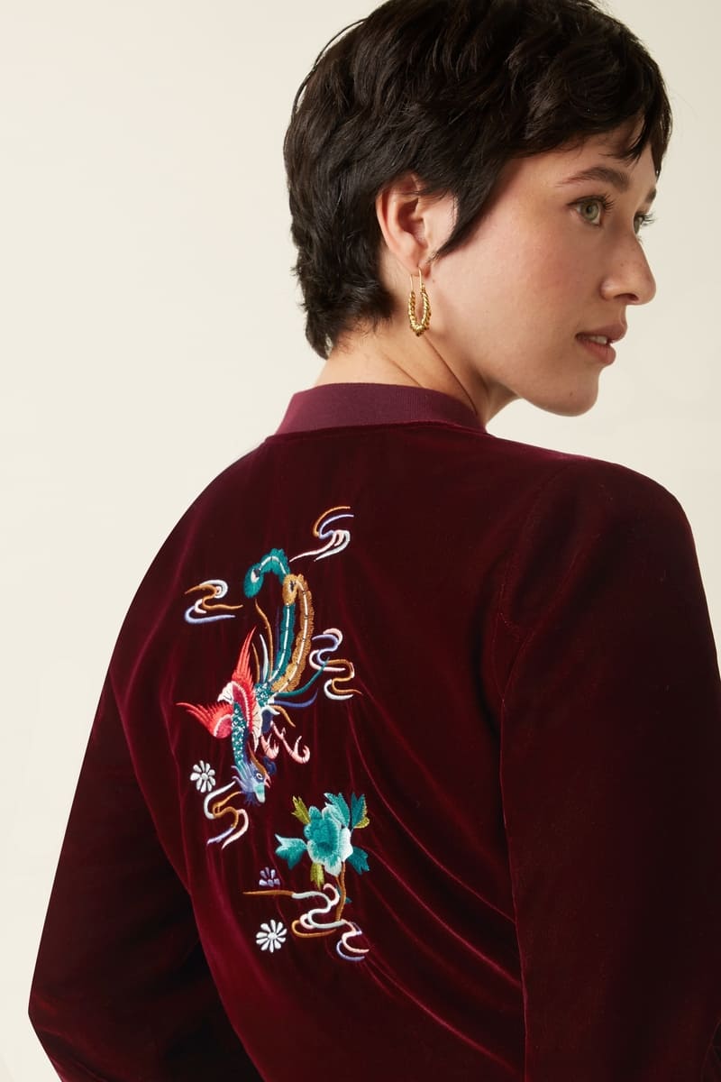 KING LOUIE Bessie Gamine Vel Jacket BRed