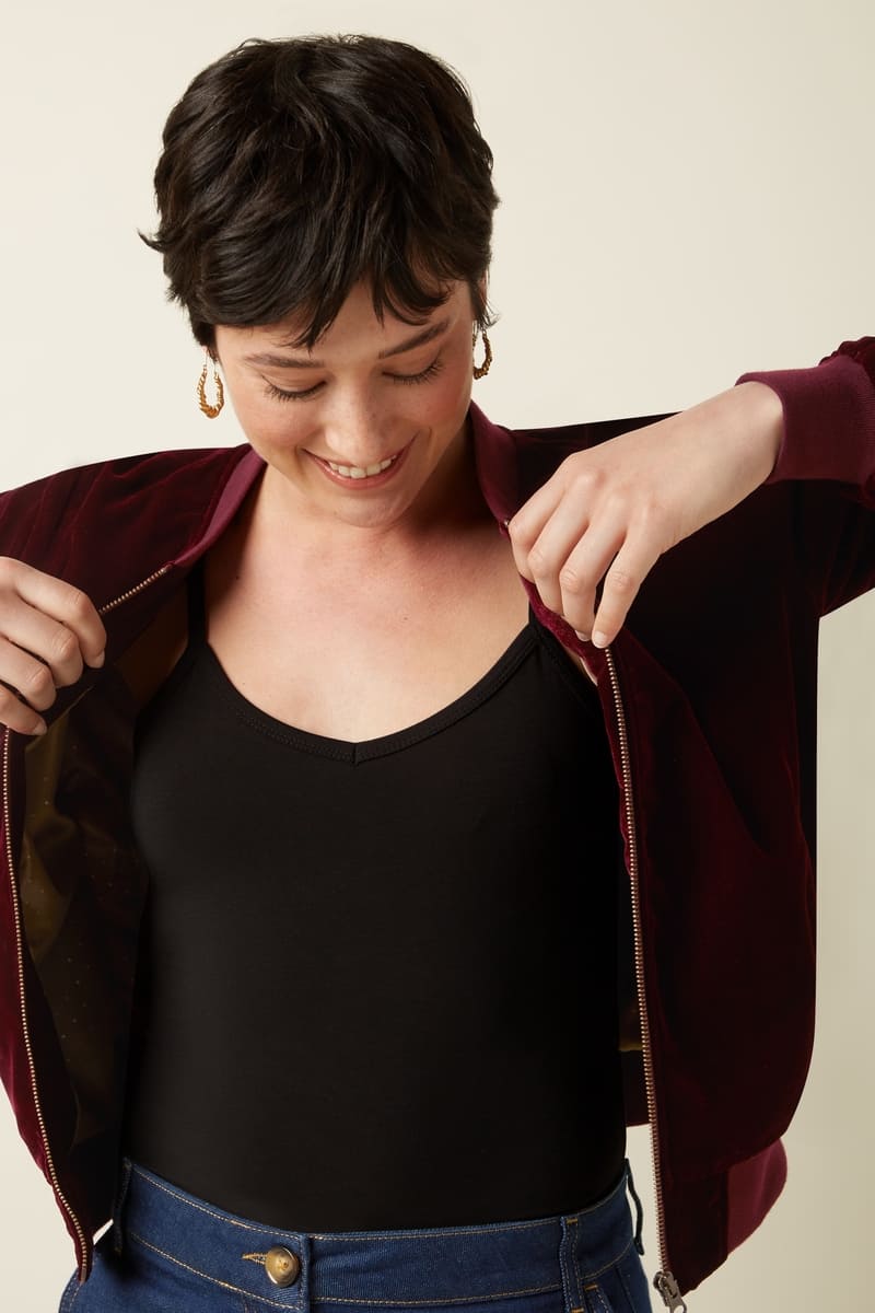 KING LOUIE Bessie Gamine Vel Jacket BRed