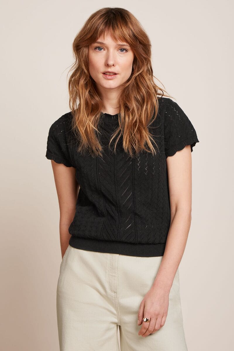 KING LOUIE Audrey Rocky Ajour Top Black