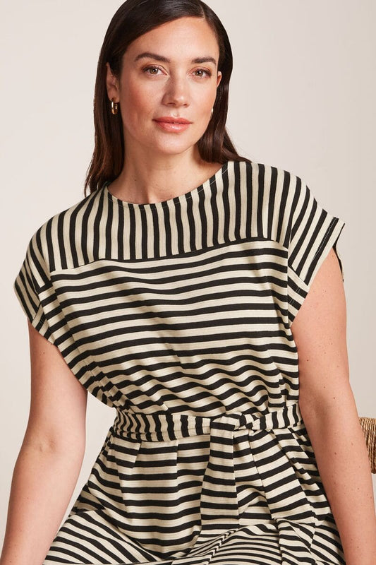KING LOUIE Vera Chopito Stripe Dress Black