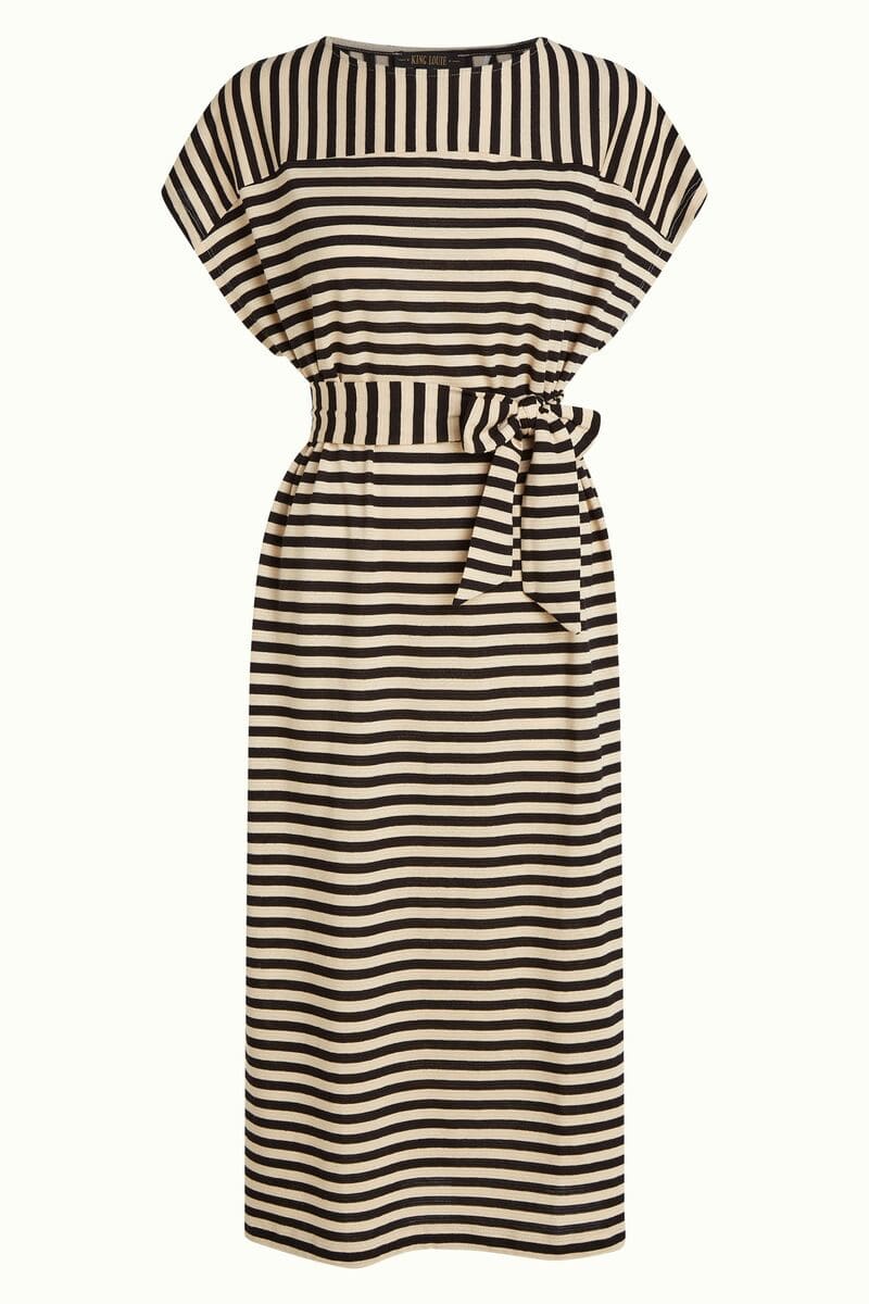KING LOUIE Vera Chopito Stripe Dress Black