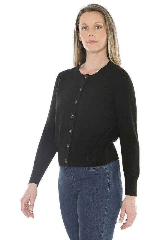 JUMP Button Through Cardy Black