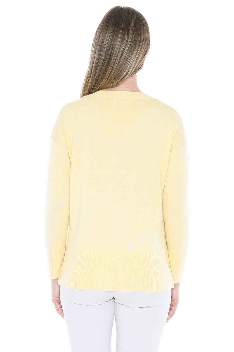 JUMP VNeck Rib Pullover Lemon