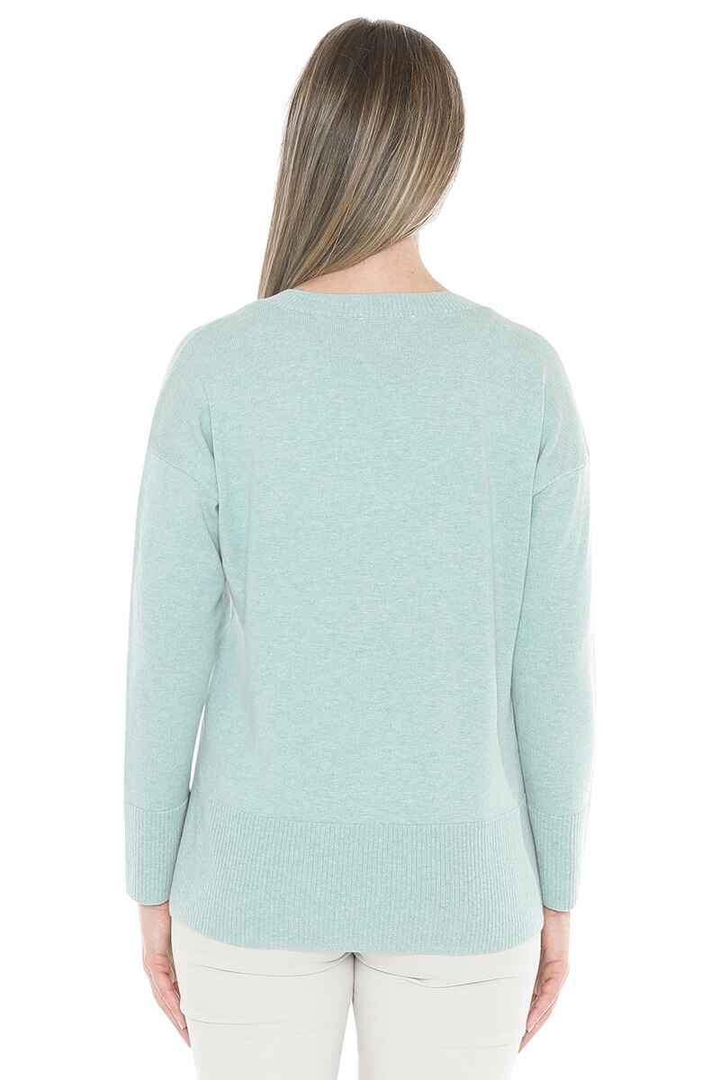 JUMP VNeck Rib Pullover SeaglassM