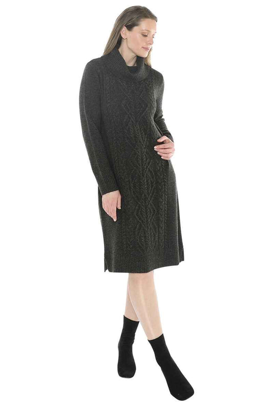 JUMP Cable Detail Dress Charcoal