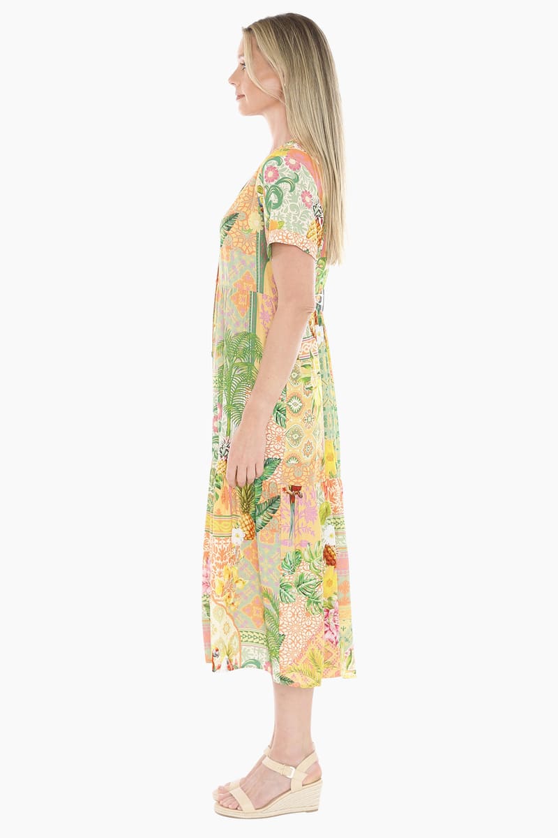 JUMP Pina Colada TIered Dress Multi