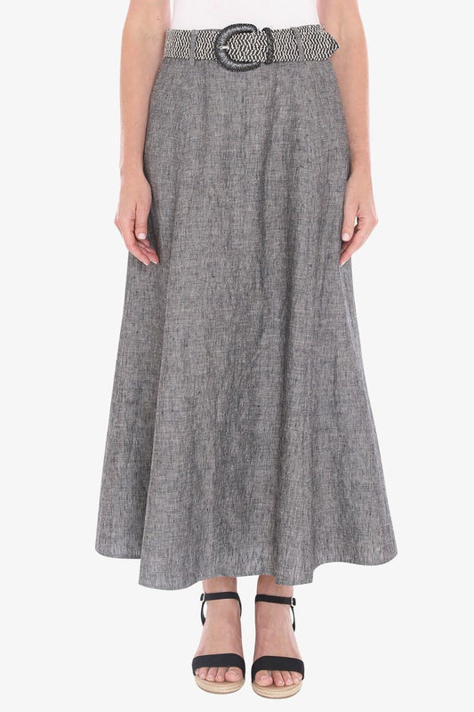 JUMP Belted Panel Skirt Blackstone